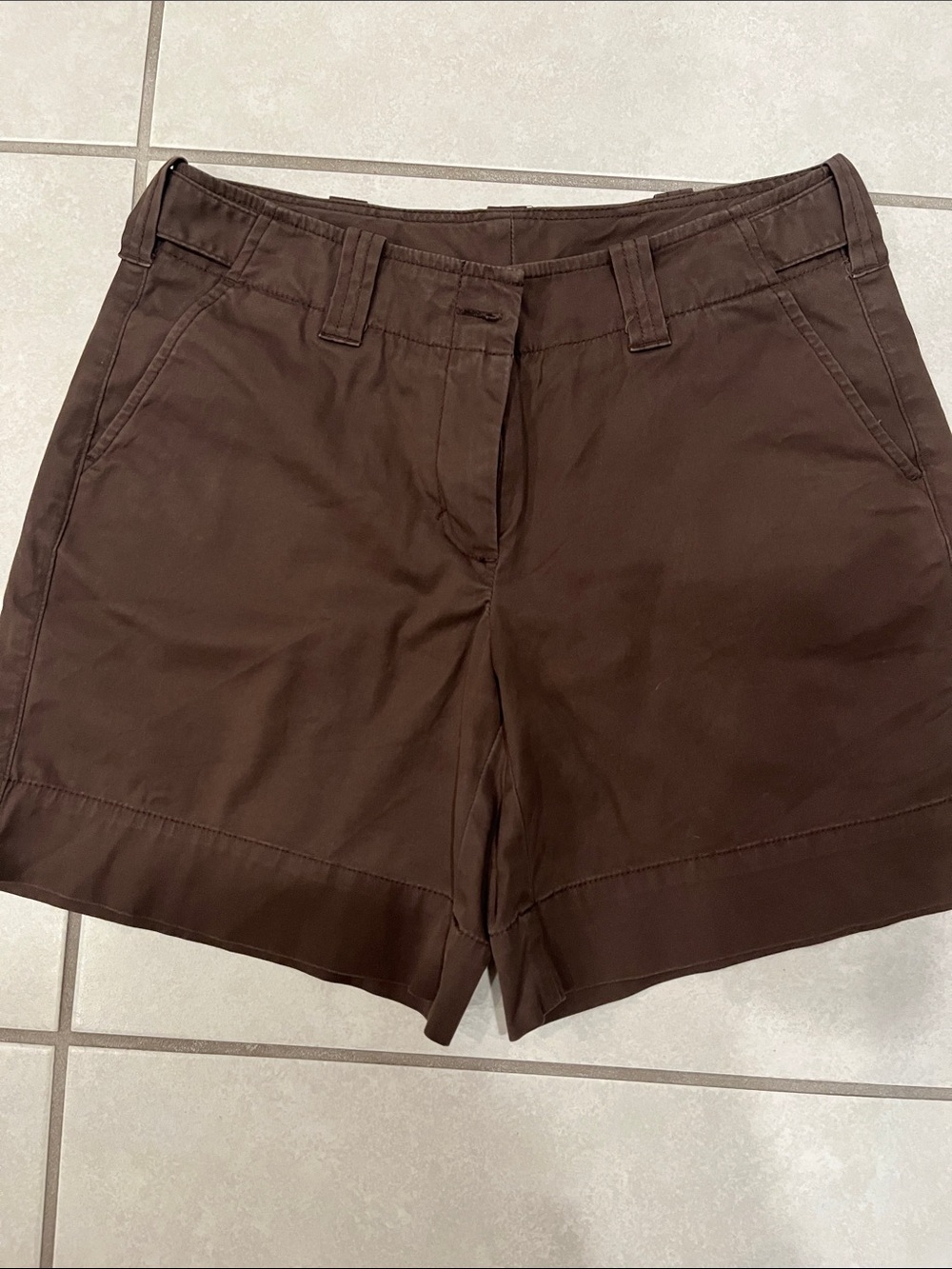 Talbots Dark Brown Cotton Bermuda Shorts